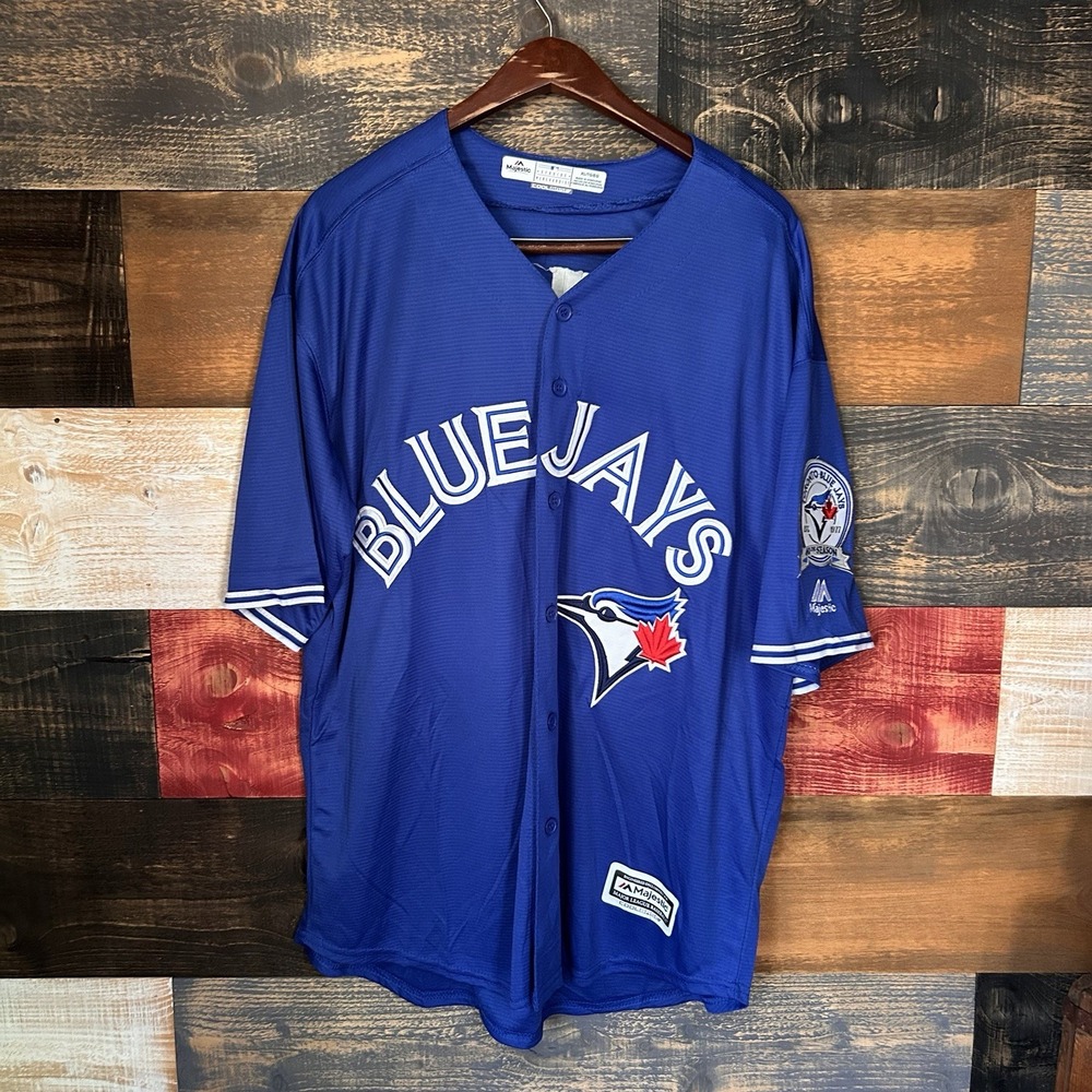 Josh Donaldson #20 Toronto Blue Jays Majestic 40th Anniversary Jersey Mens XL